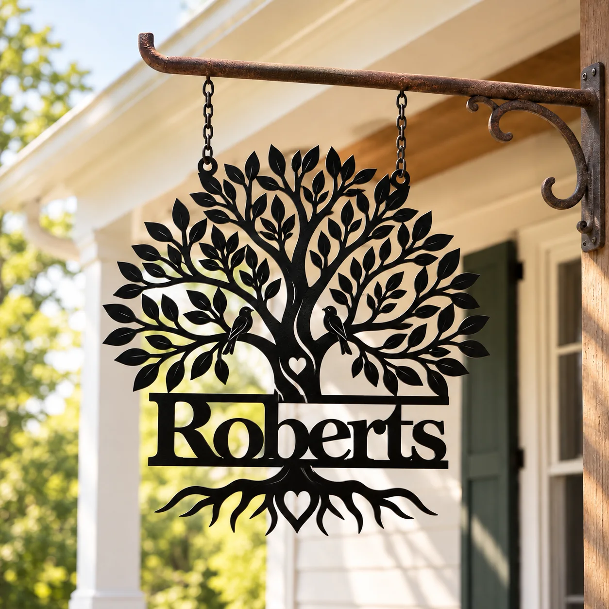 Family Tree Metal Name Sign — mockup 2